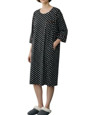 SOMA Polka Dot Night Dress in Black/White/Red Size Large— SUPER COMFORTABLE!!!
